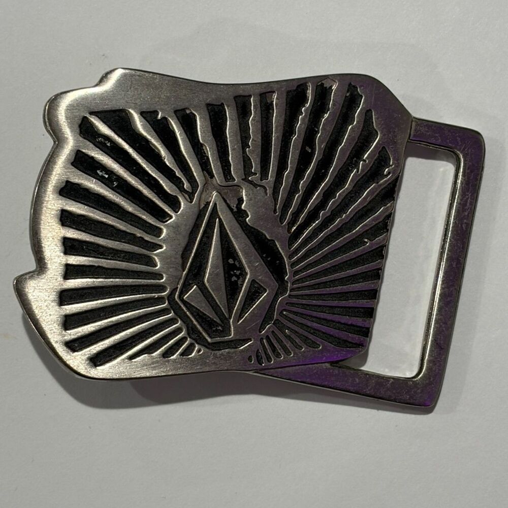 Vintage 00s Y2K Volcom Skateboards Belt Buckle Skater Skateboarding Skate Grunge